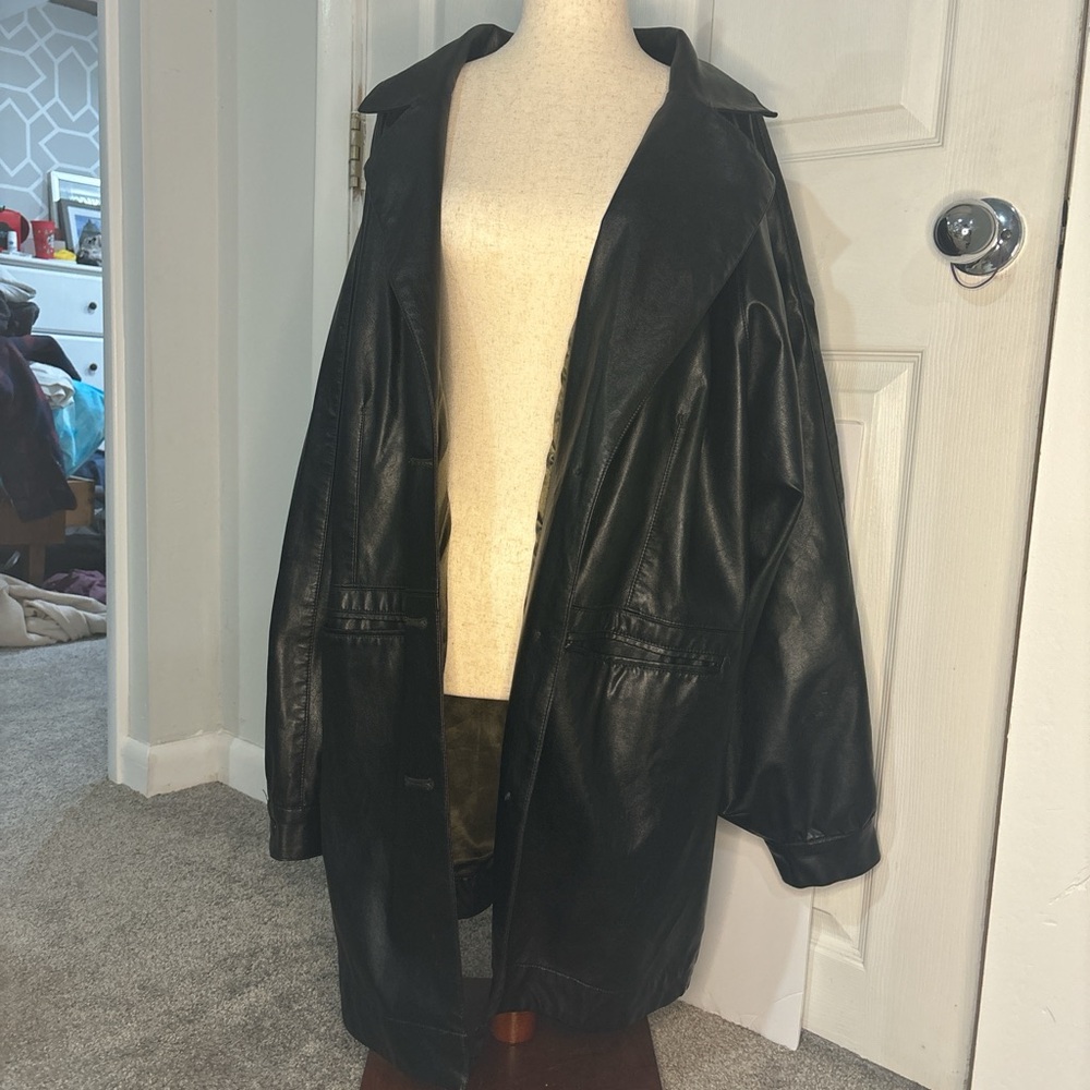 Urban Outfitters Large Faux Leather Jacket, lightly worn but no visible flaws